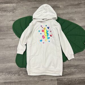 GAP Kids Disney Girls Small Hooded Sweatshirt Dress Rainbow Holographic